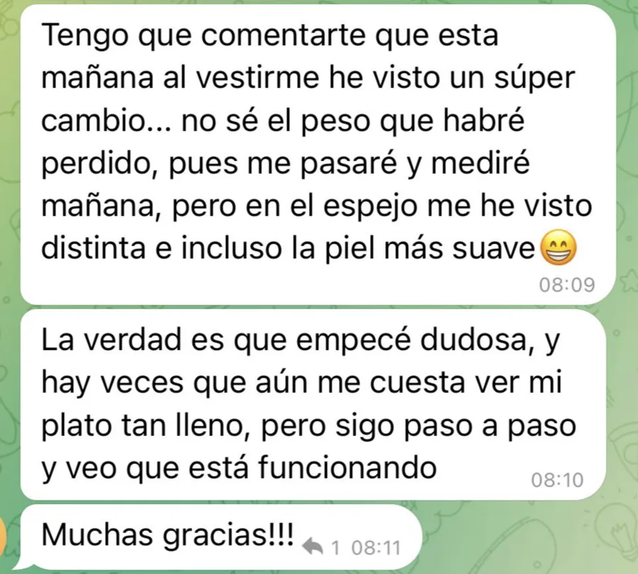 Comentario de clienta